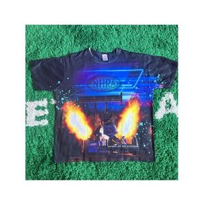 NHRA Championship Drag Racing All Over Print Shirt Mens XL Top Fuel Dragster AOP